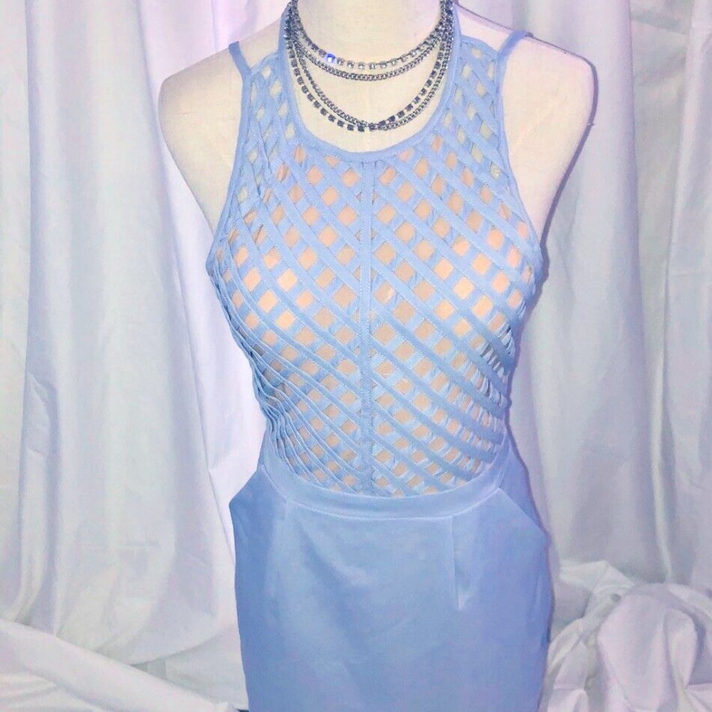 English Rose Periwinkle Double strap Dress Small